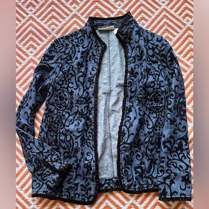 Tantrums denim & velvet blazer SMALL